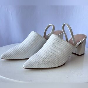 NEW Rachel Zoe White Slingback Mule Sandal Size 9